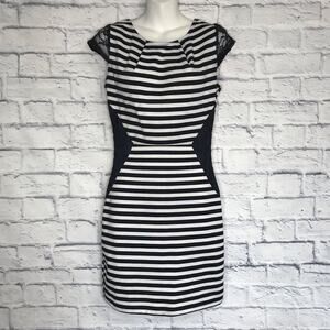 Blue Striped Bodycon Dress